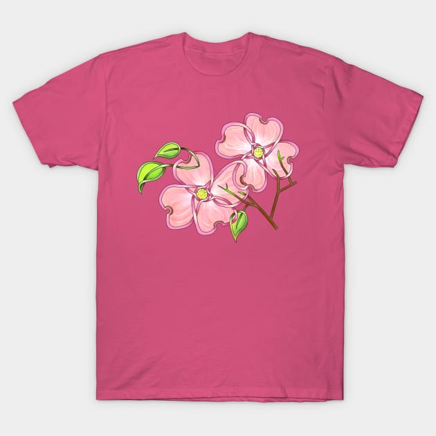 Pink dogwood T-Shirt by KnotYourWorld4